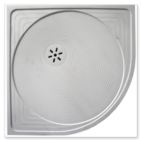 Maßgefertigte, fugenlose Duschtasse aus weißem Naturstein, gefertigt in der Marmorwerkstraße.